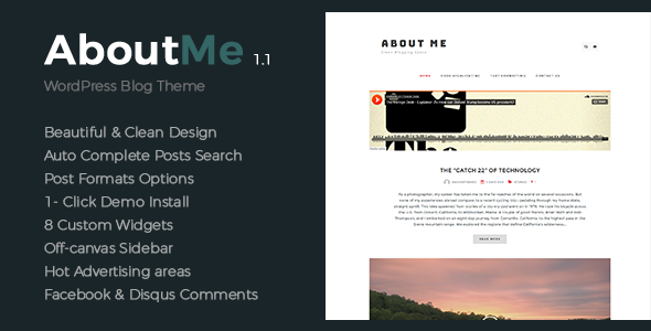 About-Me | Minimal & Clean WordPress Theme Logo